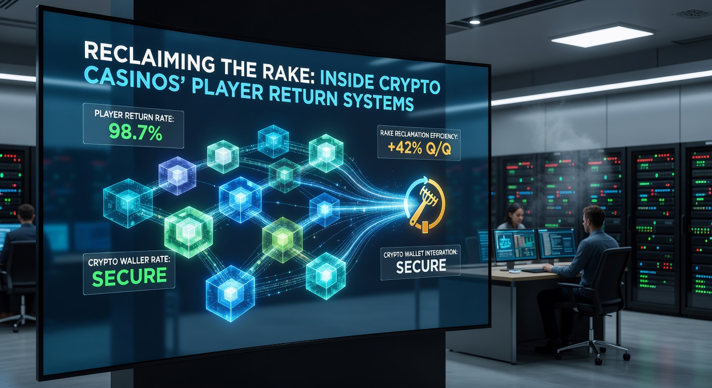 Grafik eines Blockchain-basierten Rakeback-Systems in einem Krypto-Casino, das Spieleranteile visualisiert