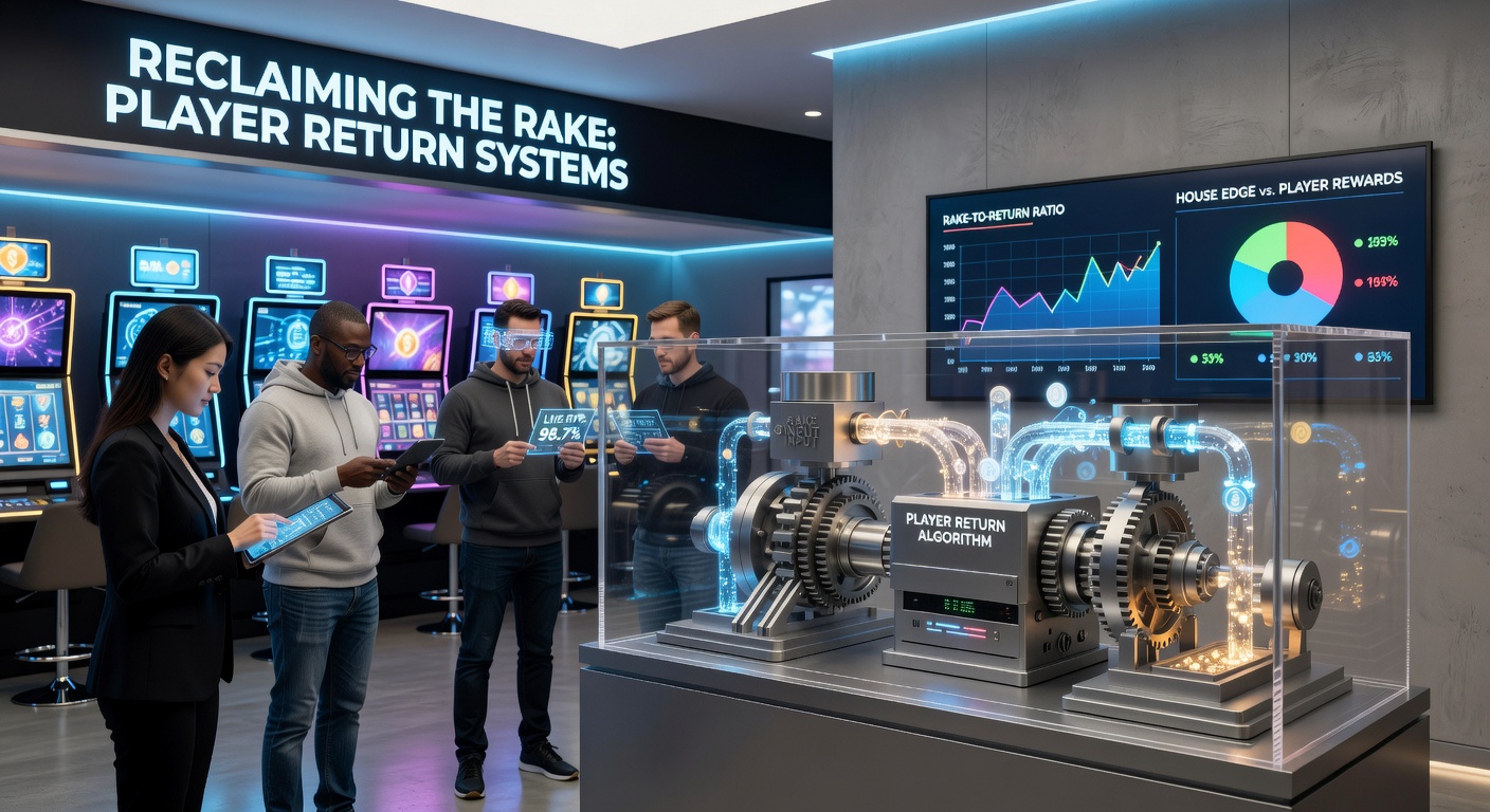 Detaillierte Darstellung eines Dashboards mit Rakeback-Statistiken und Blockchain-Transaktionen in einem Krypto-Casino